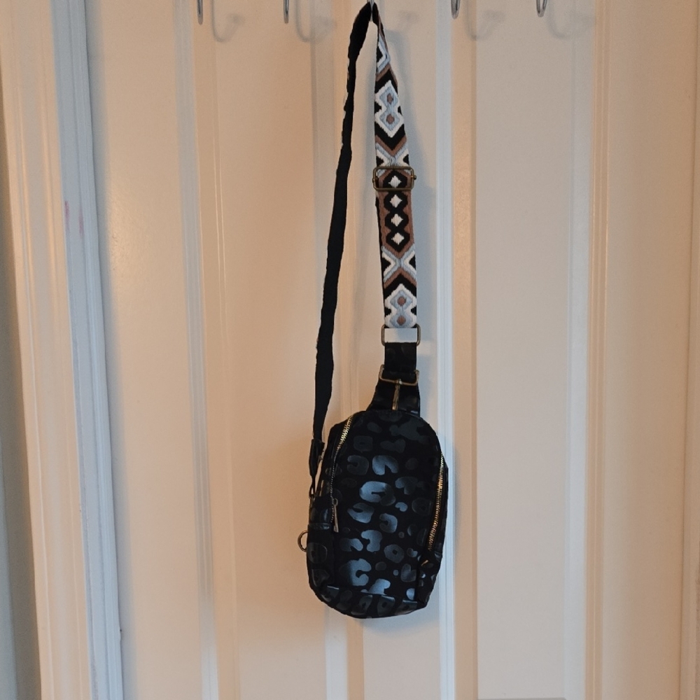 Stylish Black and White Crossbody Bag